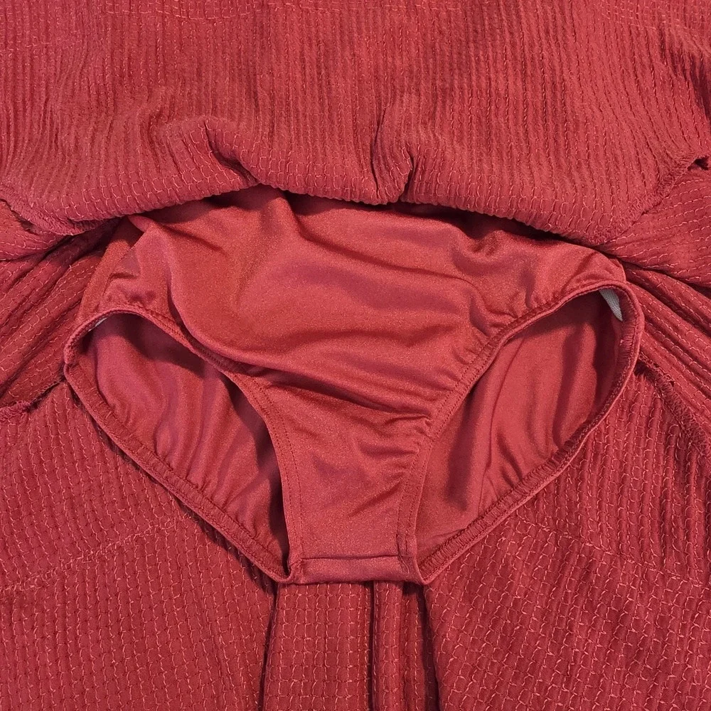 Weissman Girls Dance Costume Red Sequin Size MC Child Great Condition
